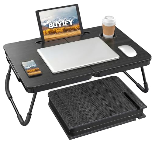 Minimalist BUYIFY Foldable Laptop Bed Desk for Couch, Sofa - Large for Daily Use