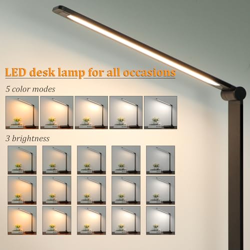 Modern LED Desk Lamp with USB Ports,Touch Desk Lamps for Home Kit