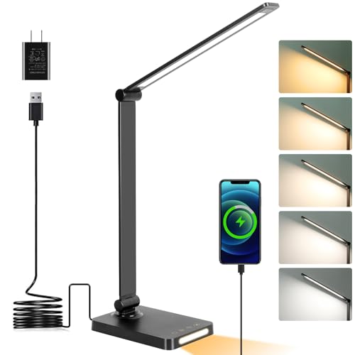 Modern LED Desk Lamp with USB Ports,Touch Desk Lamps for Home Kit