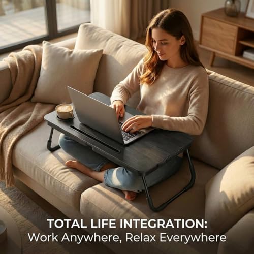 Minimalist BUYIFY Foldable Laptop Bed Desk for Couch, Sofa - Large for Daily Use