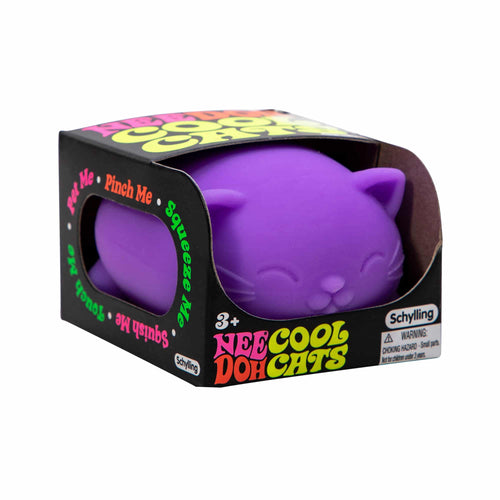 Cute Collectible Cool Cats NeeDoh | Select Morning Crest - Dino Character Malt-Gel Filled Sensory Glob - Surprise Me! (Random Color)
