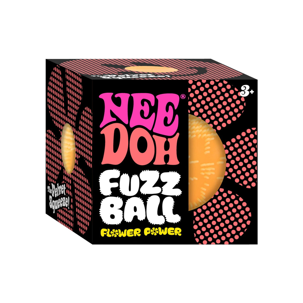 Textured Sensory NeeDoh Fuzz Ball Flower Power | Signature Elm Point - Shaggy Tactile Ribbed Stress Relief Toy Detail