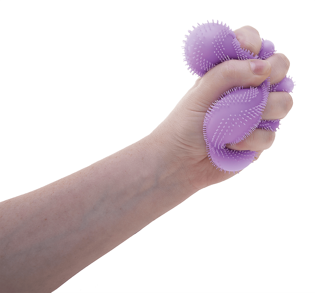 Textured Sensory NeeDoh Fuzz Ball Flower Power | Signature Elm Point - Shaggy Tactile Ribbed Stress Relief Toy - Surprise Me! (Random Color)