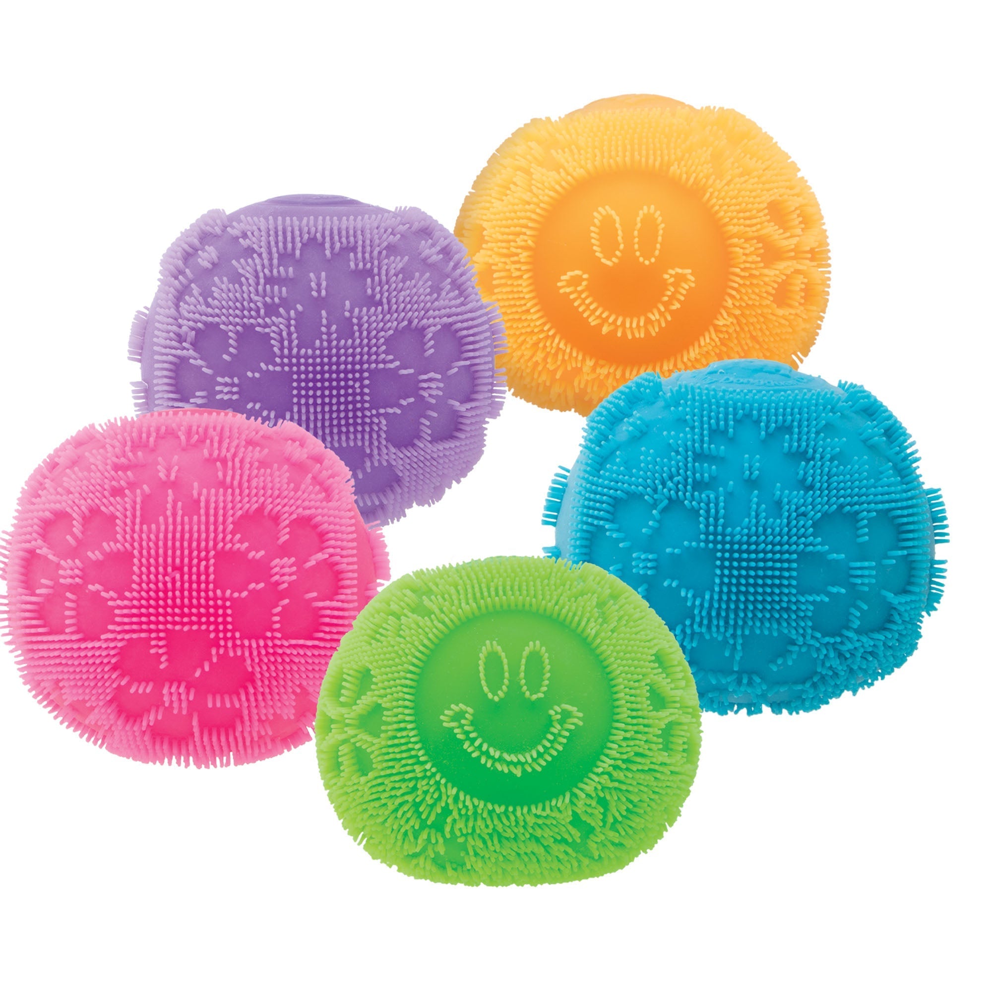 Textured Sensory NeeDoh Fuzz Ball Flower Power | Signature Elm Point - Shaggy Tactile Ribbed Stress Relief Toy Detail