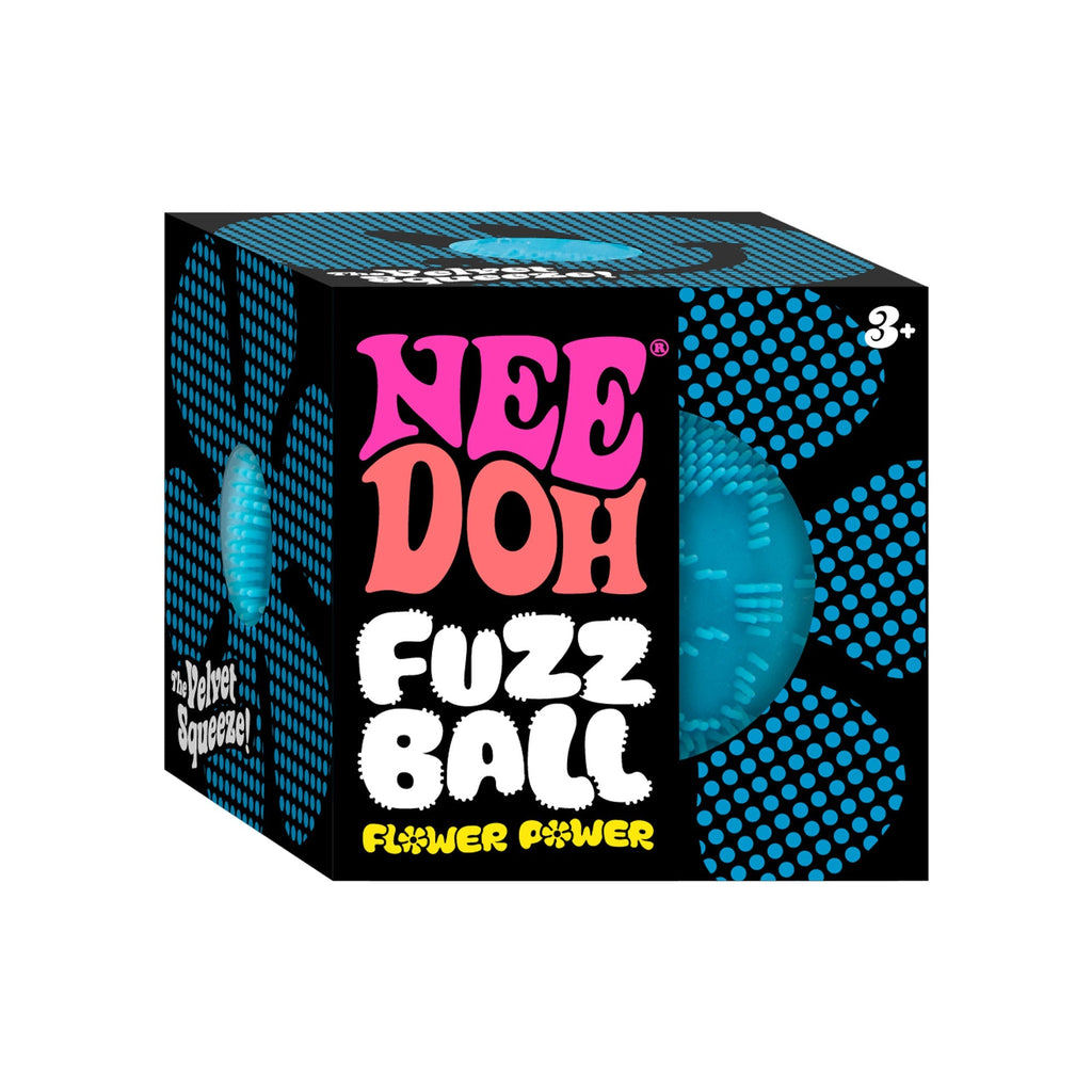 Textured Sensory NeeDoh Fuzz Ball Flower Power | Signature Elm Point - Shaggy Tactile Ribbed Stress Relief Toy Detail