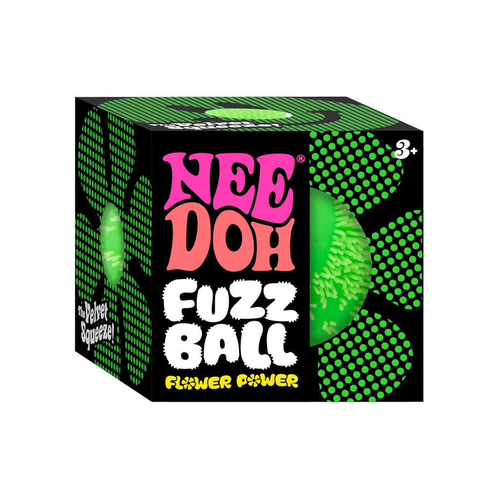 Textured Sensory NeeDoh Fuzz Ball Flower Power | Signature Elm Point - Shaggy Tactile Ribbed Stress Relief Toy Detail