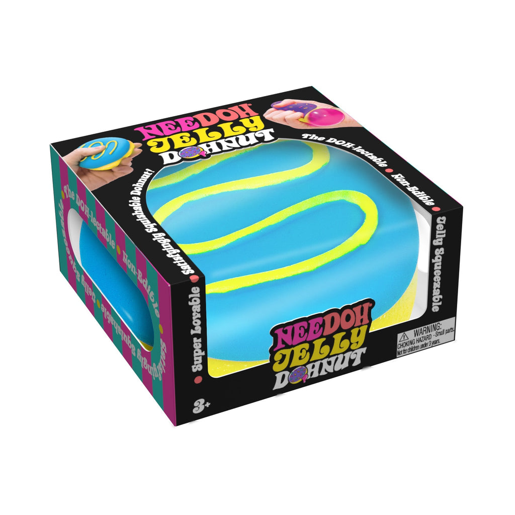 Playful Geometric Jelly Dohnut NeeDoh | Signature Seaside Lane - Deliciously Soft Cupcake Sensory Glob - Surprise Me! (Random Style)