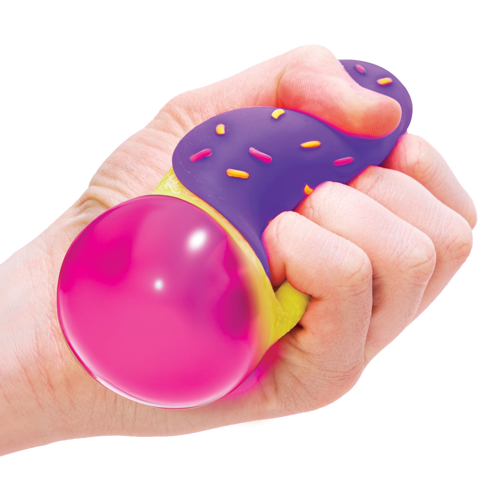 Playful Geometric Jelly Dohnut NeeDoh | Signature Seaside Lane - Deliciously Soft Cupcake Sensory Glob Detail