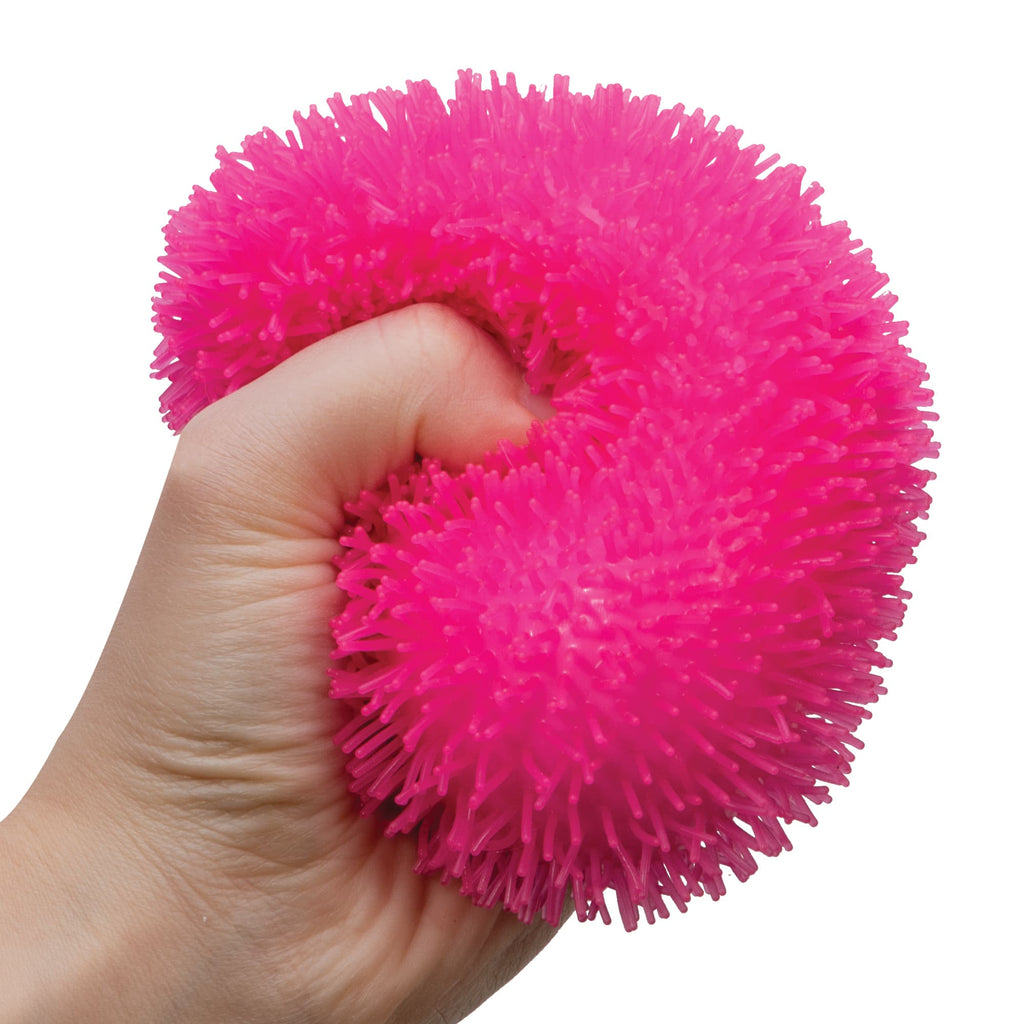 Fuzzy Flocked Shaggy NeeDoh | Collection Winter Creek - Furry Coated Soft Touch Squishable Ball Detail