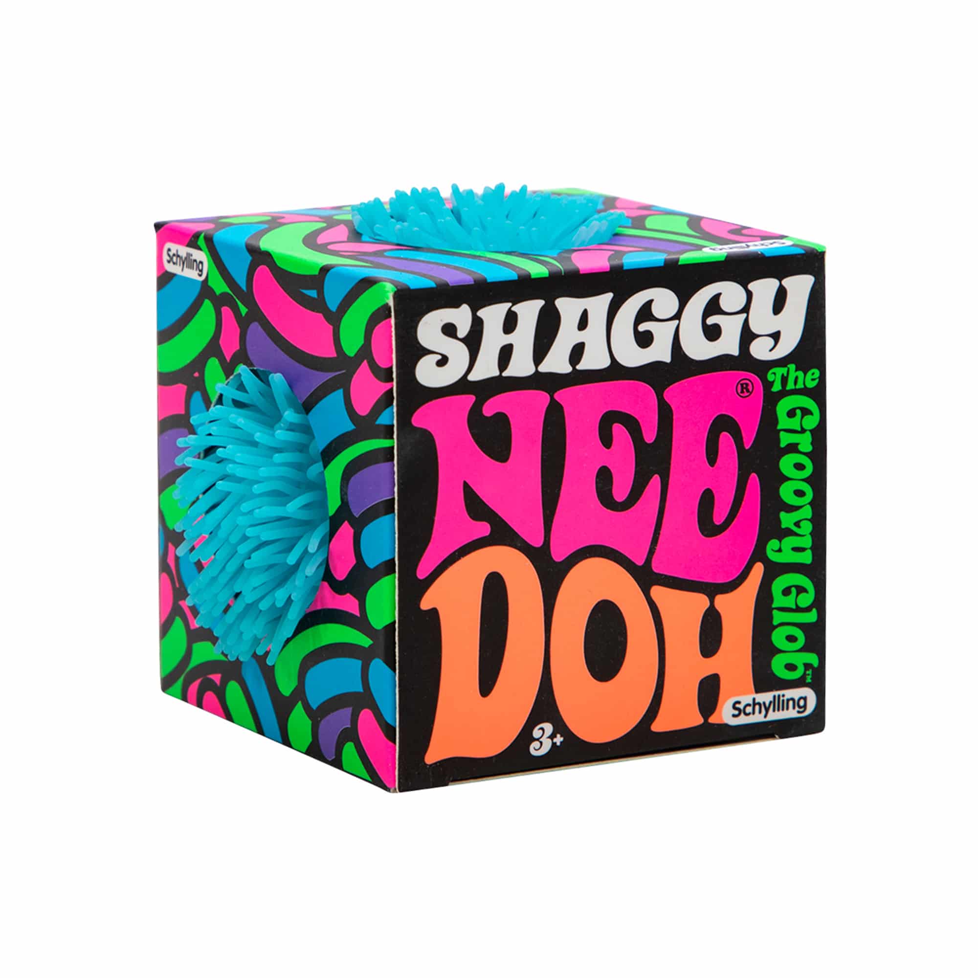 Fuzzy Flocked Shaggy NeeDoh | Collection Winter Creek - Furry Coated Soft Touch Squishable Ball - Surprise Me! (Random Color)