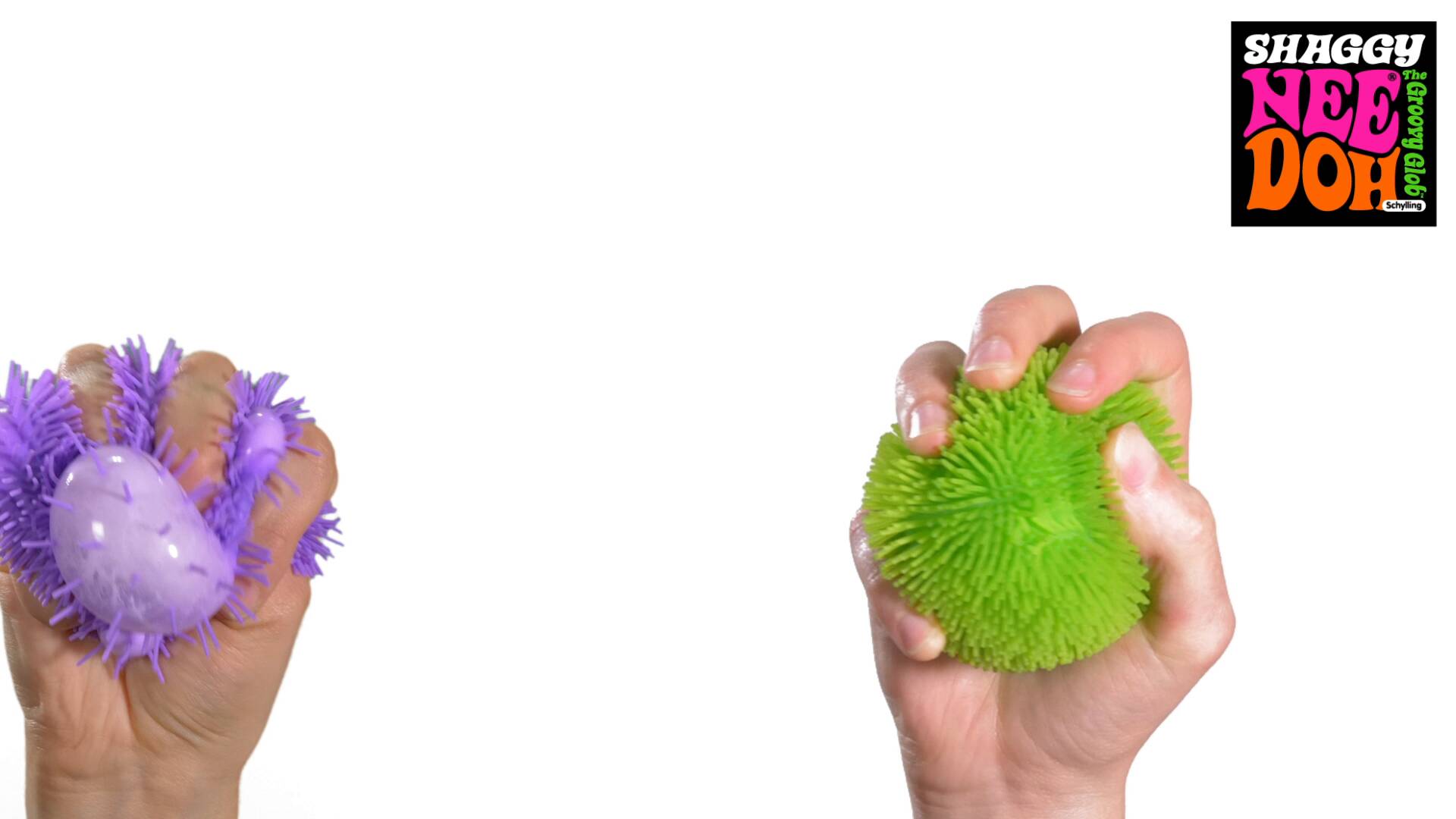 Fuzzy Flocked Shaggy NeeDoh | Collection Winter Creek - Furry Coated Soft Touch Squishable Ball Detail
