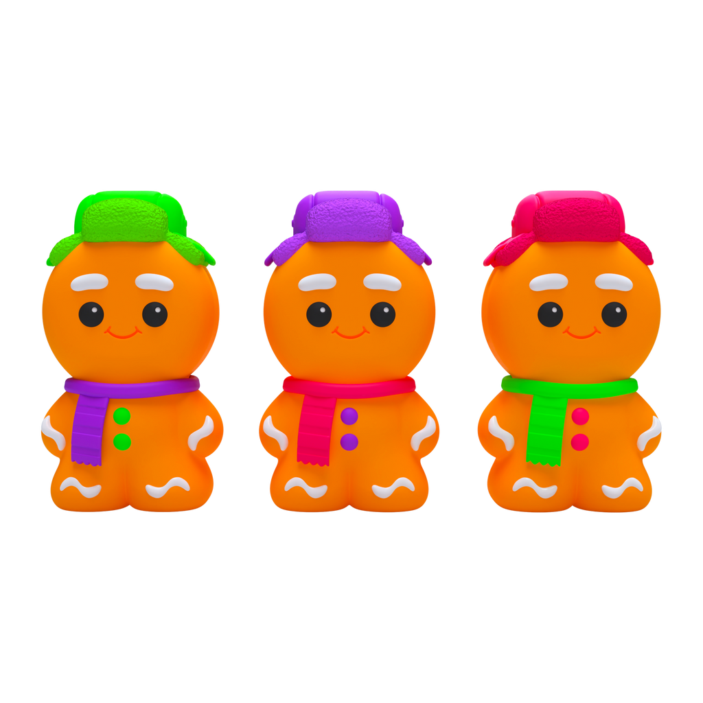Fun Fidget Monster NeeDoh Ginger Glowman | Select Copper Path - Dino Character Malt-Gel Filled Sensory Glob Detail