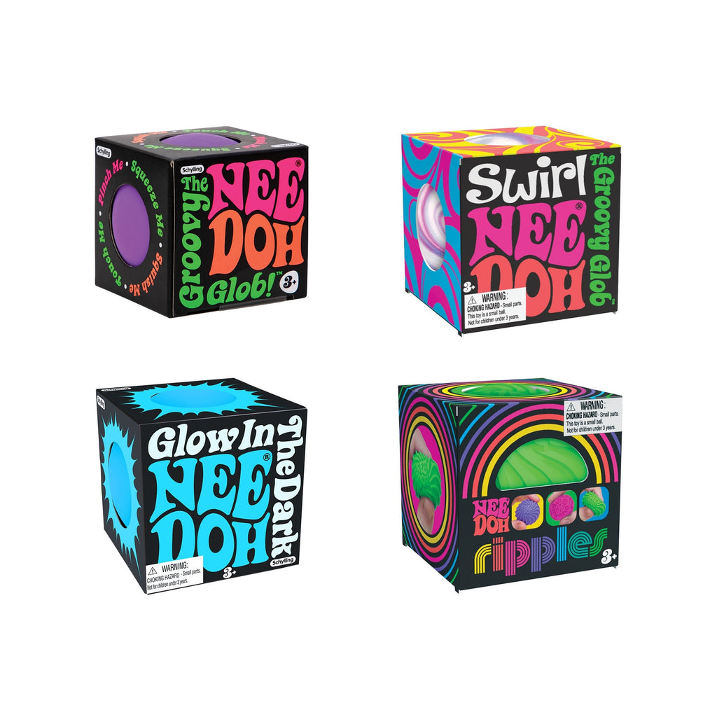 Portable Teenie NeeDoh Teenie Singles | Select Clover Shore - Mini Groovy Glob Portable Stress Toy Set Detail